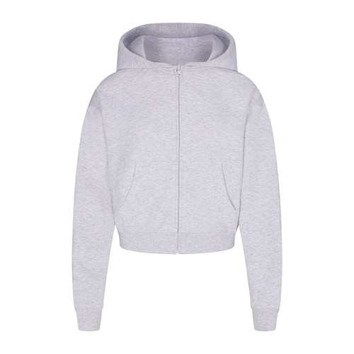 SKIMS Bavlnene Fleece Zip Up Hoodie Svetlo Siva | KW3741250