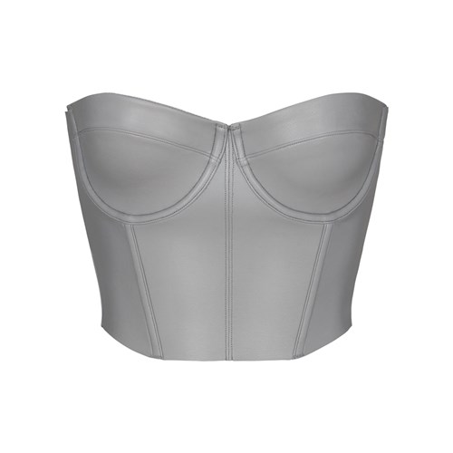 SKIMS Faux Kozene Corset Carbon | FW4630981