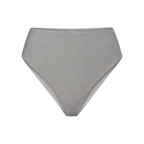 SKIMS Glitter Swim Stredne Pásom Bottom Nickel | JB4138906