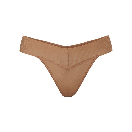 SKIMS Logo Mesh Tanga Sienna | PE4781503