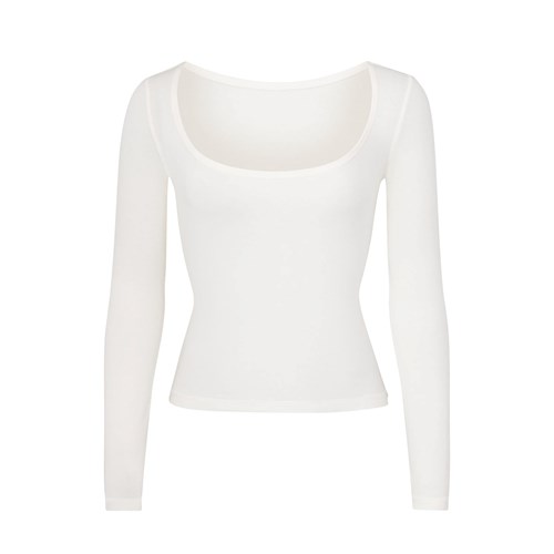SKIMS New Vintage Scoop Long Sleeve T-shirt Marble | AO5789104