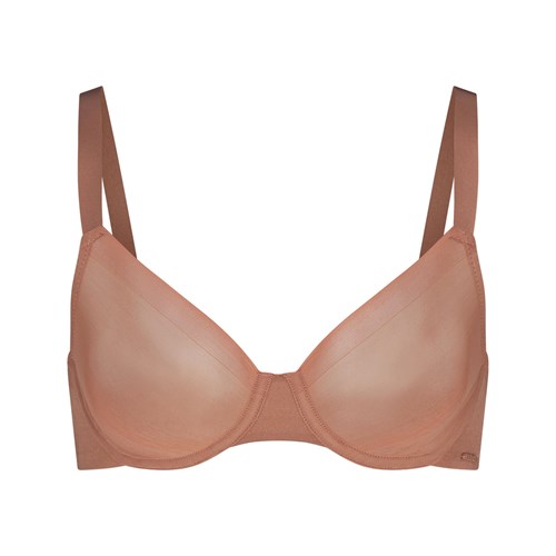 SKIMS No Show Molded Unlined Demi Bra Sienna | XH8176459