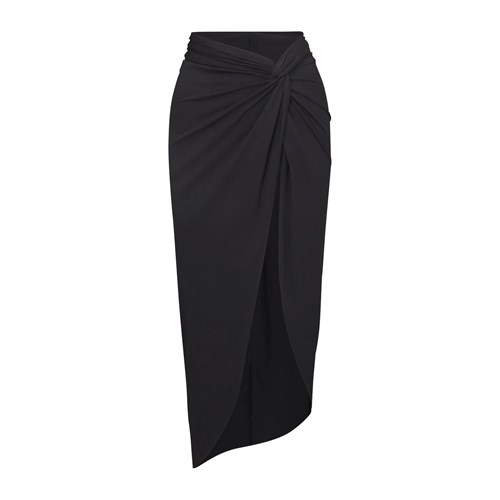 SKIMS Swim Sarong Skirt Onyx | CU3520814